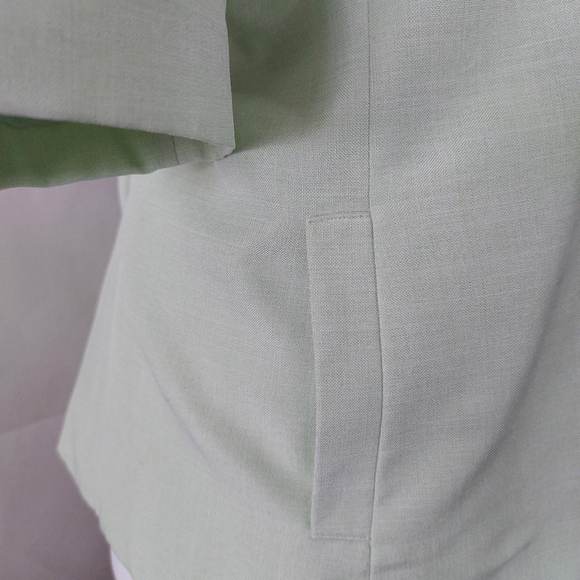 Vintage Lime Green Short Sleeve Single Breasted Blazer Size 18 *Flawed See Pics - Picture 4 of 9